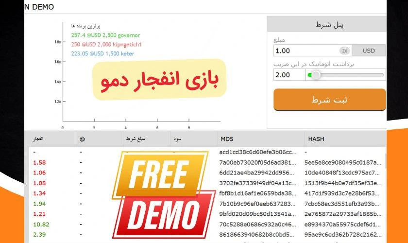بازی انفجار دمو